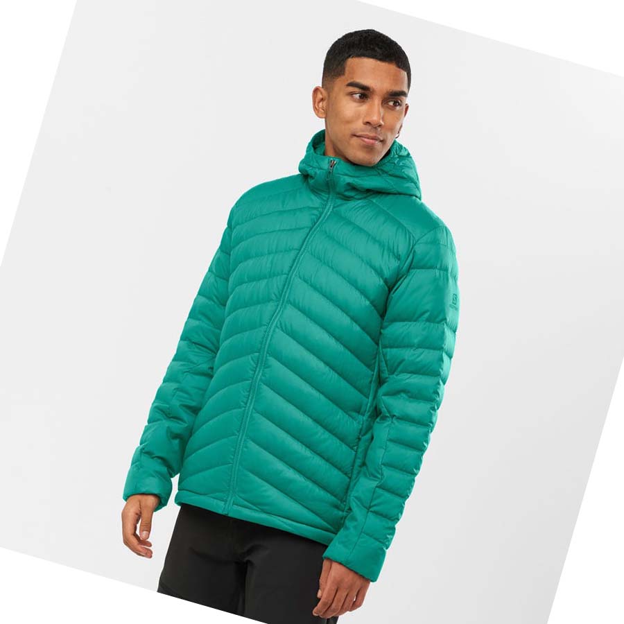 Salomon ESSENTIAL XWARM DOWN INSULATED Kabát Férfi Zöld | HU 2321NWY